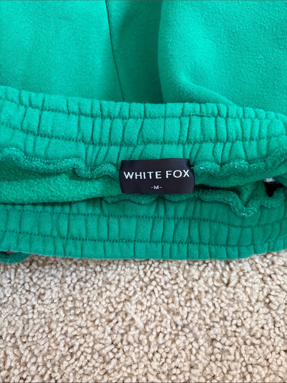 White Fox Boutique Green Athletic Fleece Shorts - Picture 3 of 3